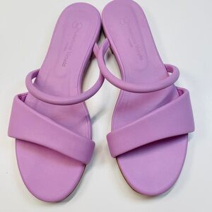Pelletteria Veneta Lilac Leather Slide Minimalist Italy Women’s Sz EU 37 US 6.5